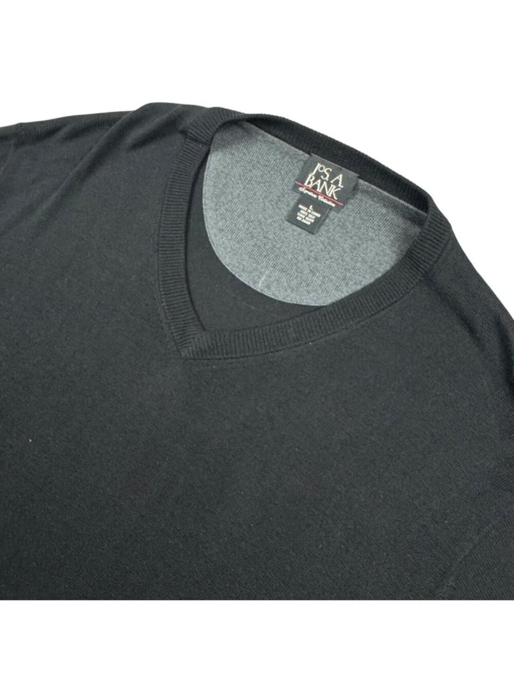 Sak Fifth Avenue Men's Long Sleeve Silk Pullover Sweater Black • Large